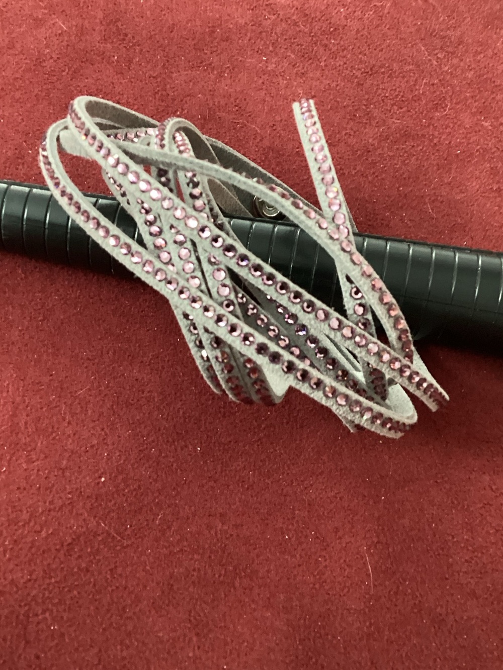 Swardoski Touchstone Crystal Wrap Bracelet in Light Pink